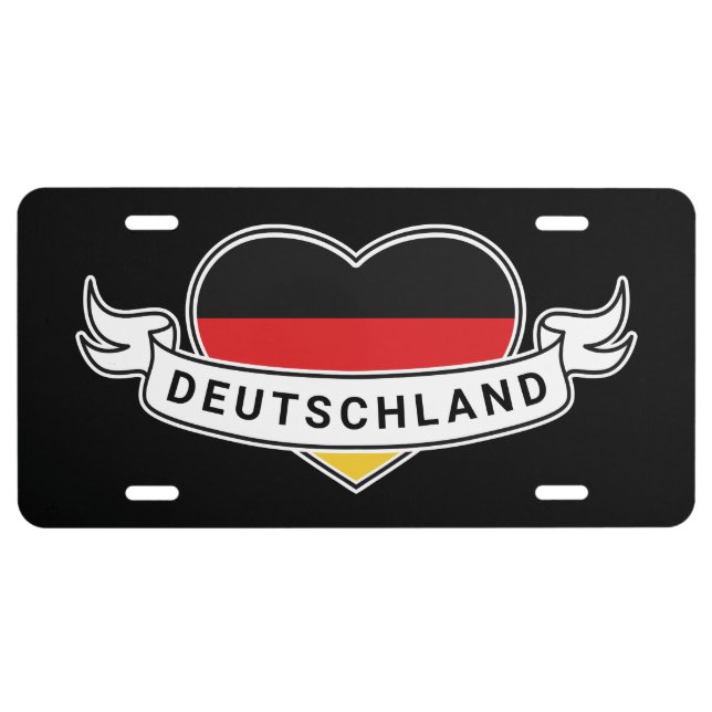 German Love License Plate (Front)