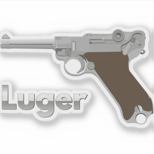 Luger Sticker German Luger Pistol Sticker | Zazzle
