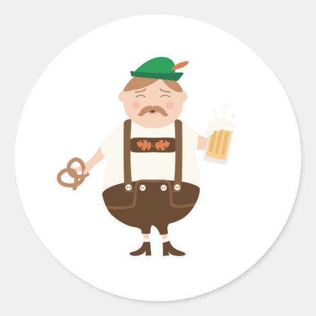 German Man Classic Round Sticker (Front)