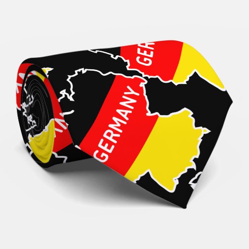 German Map and Flag Tie