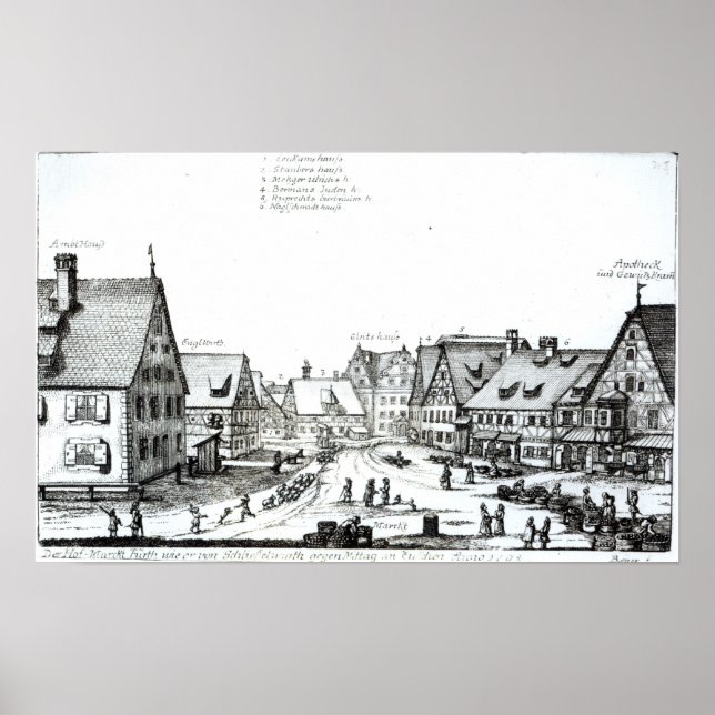 German Market town, 1704 Poster (Front)