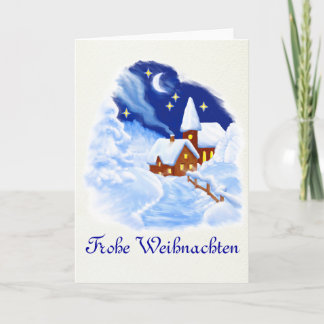 German Merry Christmas Greeting Card