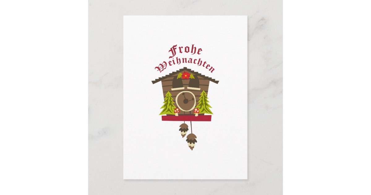 German Merry Christmas Holiday Postcard | Zazzle