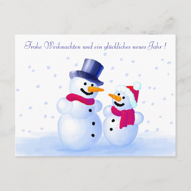 German Merry Christmas Postcard (Front)