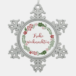 Frohe Weihnachten Christmas Ornaments Zazzle 100 Satisfaction Guaranteed