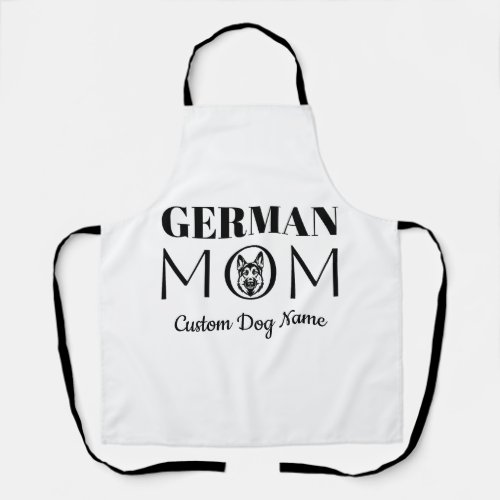 German MOM Birthday Gift For Mom, Dog Mom Apron
