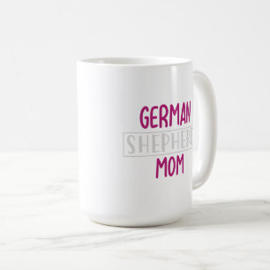 German Mom Funny Dog Lover Pink Typography Coffee  Mug