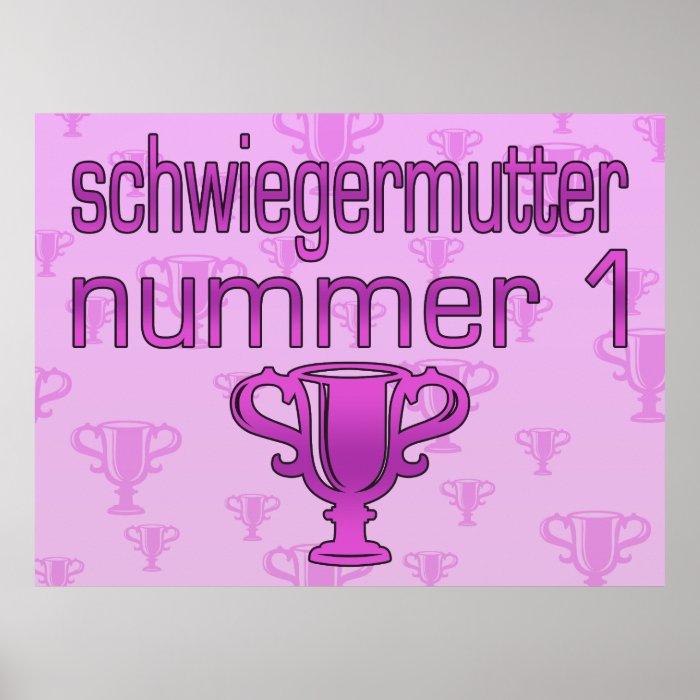 German Mother in Law Gift Schwiegermutter Nummer 1 Print