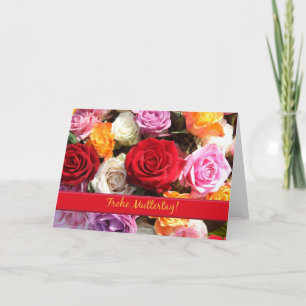German Mother's Day rose card