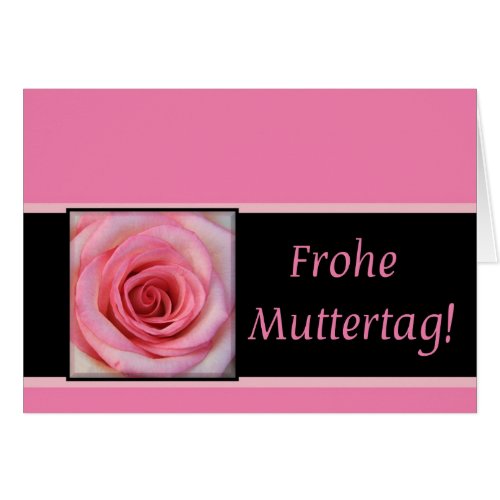 German Mothers Day rose card