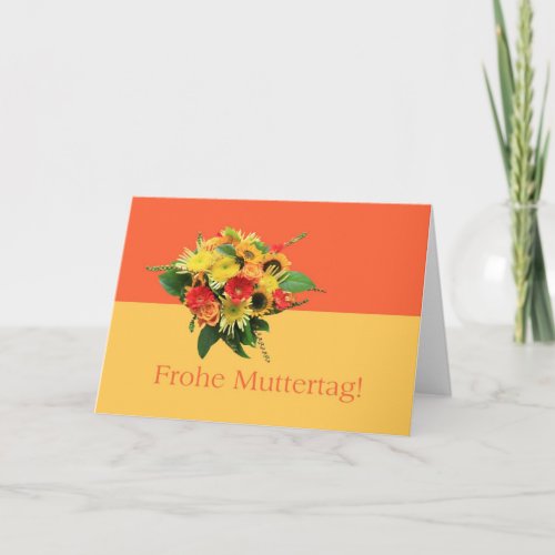 german mothers day summer bouquet card