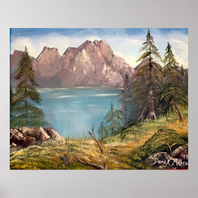 german mountains oil painting poster print (Front)