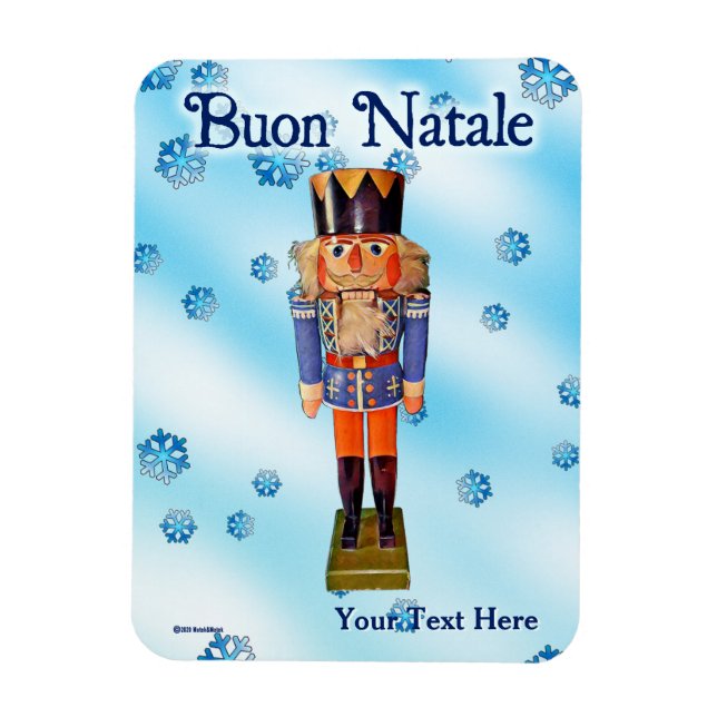 German Nutcracker - Buon Natale Magnet (Vertical)