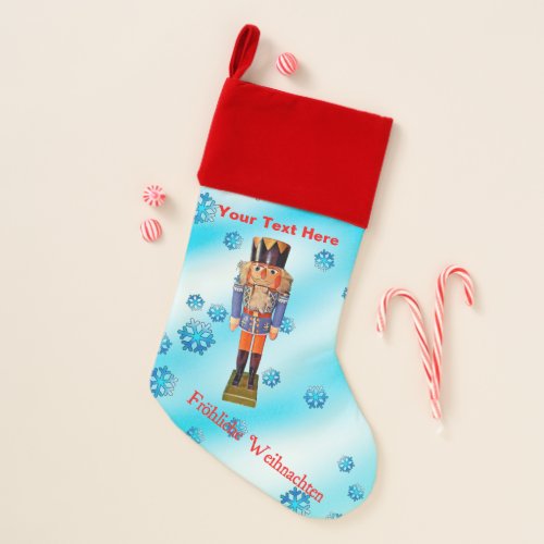 German Nutcracker _ Frhliche Weihnachten Christmas Stocking