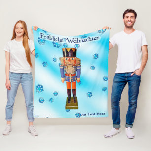 German Nutcracker - Fröhliche Weihnachten Fleece B Blanket