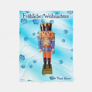 German Nutcracker - Fröhliche Weihnachten Fleece B Blanket