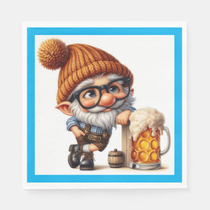 German Oktoberfest Beer Gnome Napkins