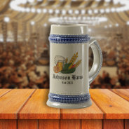 German Oktoberfest, Custom Family Name Beer Stein at Zazzle