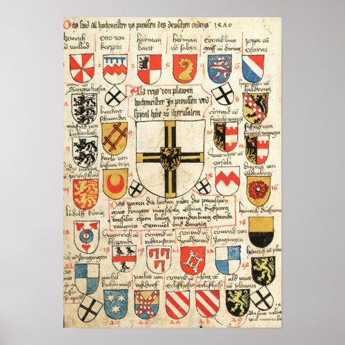 German Order Grand Coat of Arms Poster