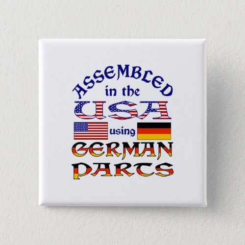 German Parts Pinback Button