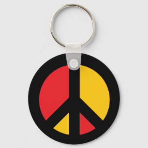 German Peace Symbol Keychain