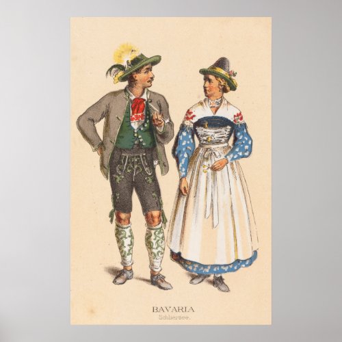 German Peasant Costumes _ Bavaria Schliersee Poster