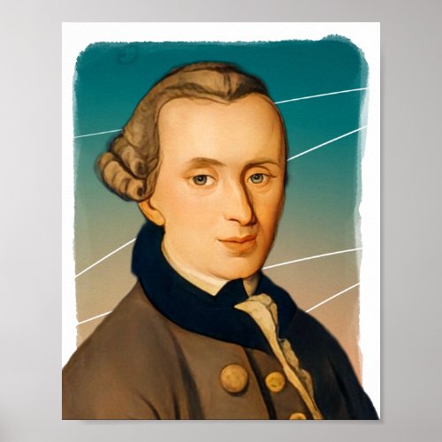 German Philosopher Immanuel Kant illustration  Poster