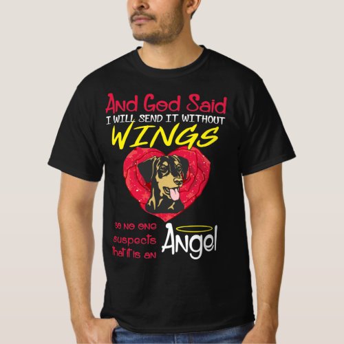 German Pinscher Angel Without Wings Gift T_Shirt