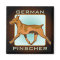 German Pinscher Badge, square