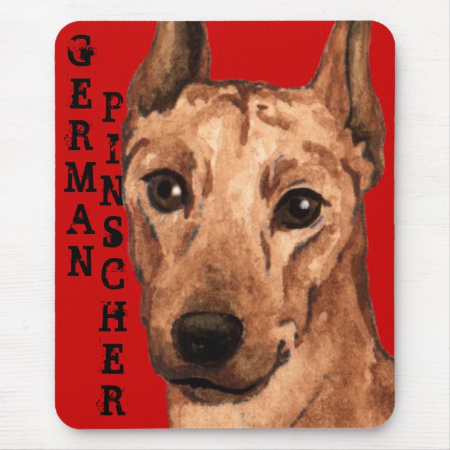 German Pinscher Color Block Mouse Pad (Front)