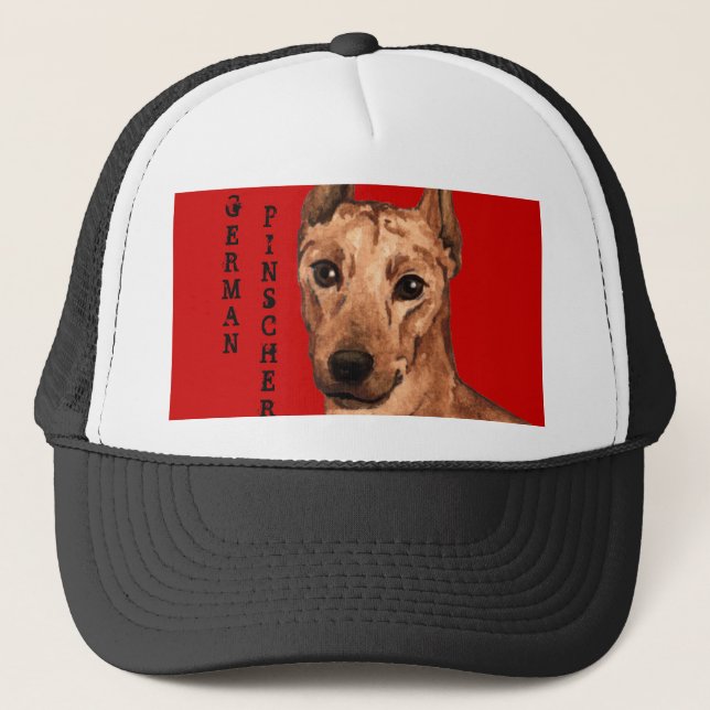 German Pinscher Color Block Trucker Hat (Front)