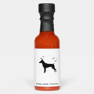 German Pinscher Dog � Halloween Moon Silhouette Cl Hot Sauces