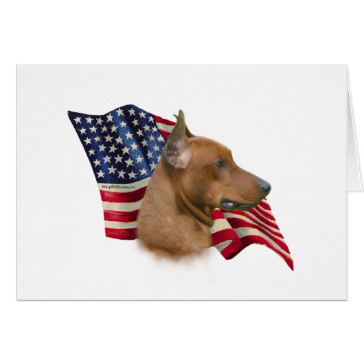 German Pinscher Flag Cards (Front Horizontal)