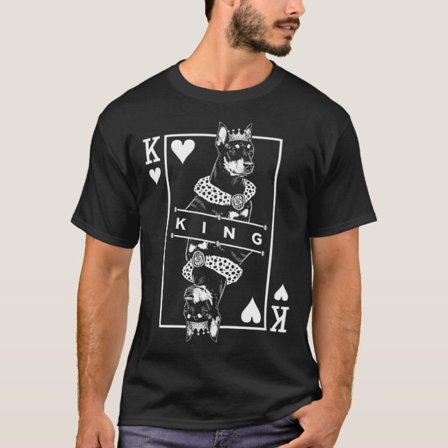 German Pinscher King Of Hearts  Dog  Pop T-Shirt (Front)