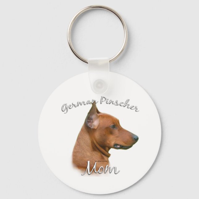 German Pinscher Mom 2 Keychain (Front)