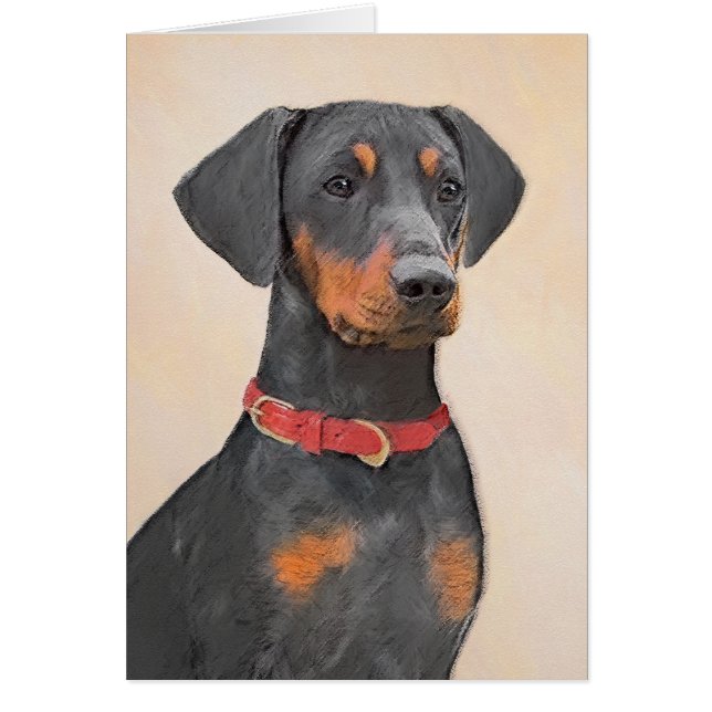 German Pinscher Painting Original Animal Art (Front)