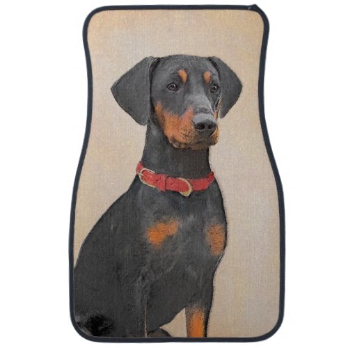 German Pinscher Painting Original Animal Art Car Floor Mat