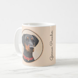German Pinscher Painting Original Animal Art Coffee Mug