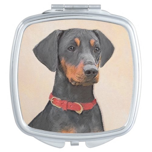 German Pinscher Painting Original Animal Art Compact Mirror