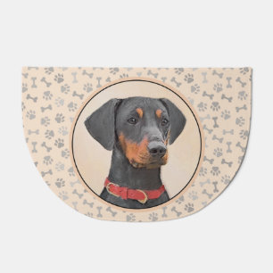 German Pinscher Painting Original Animal Art Doormat
