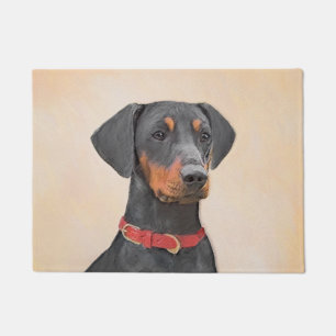 German Pinscher Painting Original Animal Art Doormat