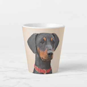 German Pinscher Painting Original Animal Art Latte Mug