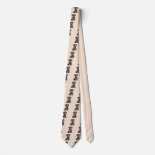 German Pinscher Painting Original Animal Art Neck Tie