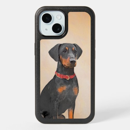 German Pinscher Painting Original Animal Art iPhone 15 Case