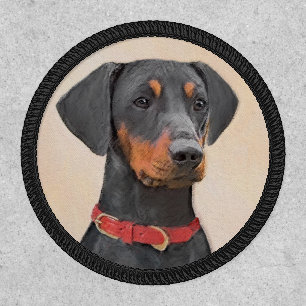 German Pinscher Painting Original Animal Art Patch