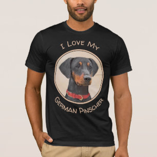 German Pinscher Painting Original Animal Art T-Shirt