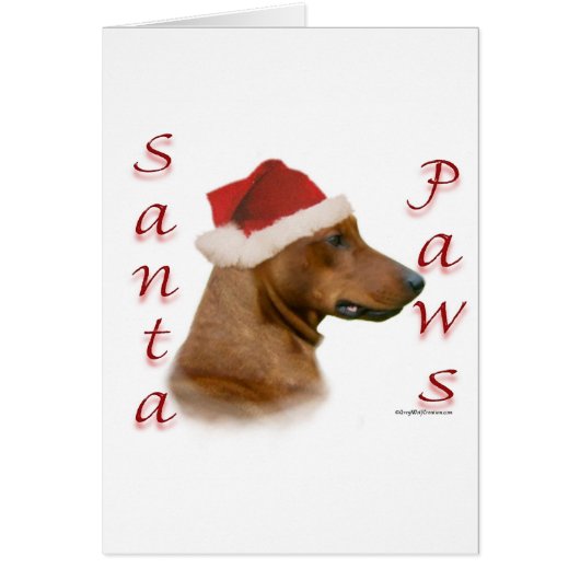 German Pinscher Santa Paws Cards (Front)