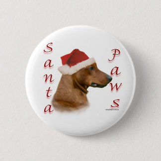German Pinscher Santa Paws Pinback Button