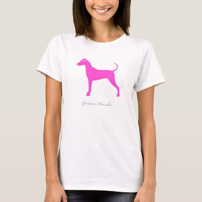 German Pinscher T-shirt (pink natural version) (Front)