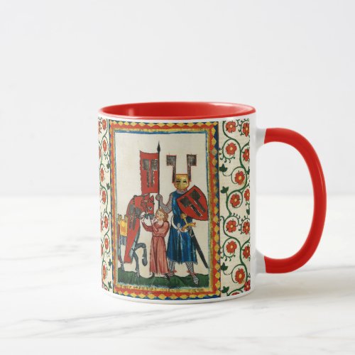 GERMAN POET AS TEUTONIC KNIGHT MEDIEVAL MINIATURE  MUG